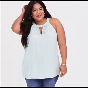 Torrid Sleeveless Green Mint Blouse